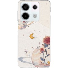 TechTree Redmi Note 13 Pro 5g Uyumlu Gezegen, Yıldız ve Gül Baskılı Silikon Kılıf