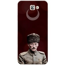 TechTree Samsung Galaxy J7 Prime Uyumlu Ay Yıldız ve Başkomutan Atatürk Baskılı Silikon Kılıf