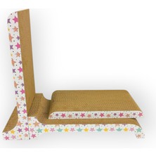 Feyza Design Yıldız Desenli Karton Kedi Tırmalama Zefir 43,5X21X9CM