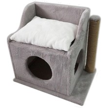 Feyza Design Rahat ve Eğlenceli Tırmalama Evi, Teraslı Kedi Oyun Alanı