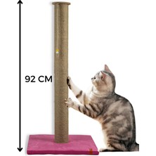 Feyza Design 90 cm Uzun Tırmalama Tahtası, Catnipli, Pembe, Konforlu ve Dayanıklı