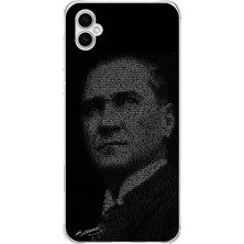 TechTree Samsung Galaxy A04 Uyumlu Gençliğe Hitabe Yazılı Atatürk Silüeti Baskılı Silikon Kılıf