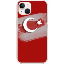TechTree iPhone 13-14 Uyumlu Türkiye Harita Detaylı Türk Bayrağı Baskılı Silikon Kılıf