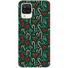 TechTree Samsung Galaxy A12-M12 Uyumlu Yılbaşı Çam Ağacı ve Baston Şeker Baskılı Silikon Kılıf