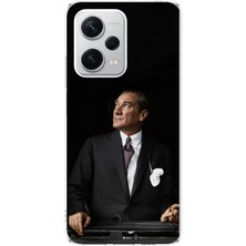 TechTree Redmi Note 12 Pro Plus Uyumlu Ufka Bakan Lider Atatürk Baskılı Silikon Kılıf