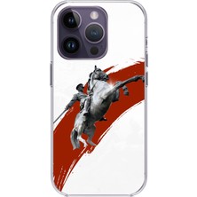 TechTree iPhone 14 Pro Max Uyumlu Şaha Kalkmış At Detaylı Atatürk  Baskılı Silikon Kılıf