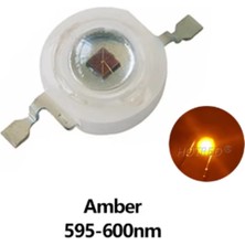 Powerr Led Aydınlatma 1 Watt 350MA Amber Sarı Power LED Pcb 10 Adet