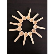 12 Adet Mini Baharat Kaşığı Ahşap Kaşık