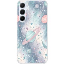 TechTree Samsung Galaxy A55 Uyumlu Soft Renkli Gezegenler Baskılı Silikon Kılıf