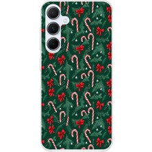 TechTree Samsung Galaxy A55 Uyumlu Yılbaşı Çam Ağacı ve Baston Şeker Baskılı Silikon Kılıf