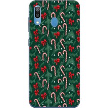 TechTree Samsung Galaxy A20-A30 Uyumlu Yılbaşı Çam Ağacı ve Baston Şeker Baskılı Silikon Kılıf