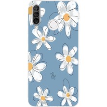 TechTree Huawei P30 Lite Uyumlu Mavi Papatya Bahçesi Baskılı Silikon Kılıf