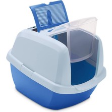 Feyza Design Mavi Renkli Çocuklar Için Üstü Açılabilen Kedi Tuvaleti