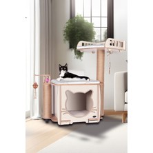 Feyza Design Rahat ve Eğlenceli Kedi Tırmalama Evi, Büyük Boy, Dayanıklı Tasarım