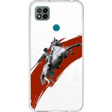 TechTree Redmi 9c / 10A Uyumlu Şaha Kalkmış At Detaylı Atatürk  Baskılı Silikon Kılıf