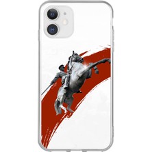 TechTree iPhone 11 Uyumlu Şaha Kalkmış At Detaylı Atatürk  Baskılı Silikon Kılıf