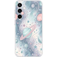 TechTree Samsung Galaxy S23 Fe Uyumlu Soft Renkli Gezegenler Baskılı Silikon Kılıf