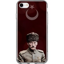 TechTree iPhone 6 - 6s Uyumlu Ay Yıldız ve Başkomutan Atatürk Baskılı Silikon Kılıf