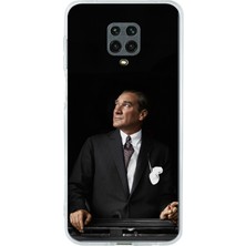 TechTree Redmi Note 9 Pro-9s Uyumlu Ufka Bakan Lider Atatürk Baskılı Silikon Kılıf