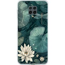 TechTree Redmi Note 9 Pro-9s Uyumlu Yeşil Yapraklı Nilüfer ve Yusufçuk Baskılı Silikon Kılıf
