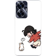 TechTree Realme C55 Uyumlu Zorla Çekiştirilen Sevgili - Çift Kombini Baskılı Silikon Kılıf