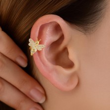 Necati Gün Arı Gold Kaplama Gümüş Kıkırdak Küpe