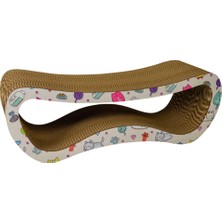 Feyza Design Kedi Tırmalama Merkezi, Desenli, Large 67X22,5X24 cm
