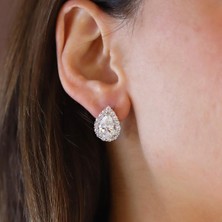 Necati Gün Damla Taşlı Sky Diamond Gümüş Küpe