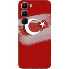 TechTree Infinix Hot 60 Pro Uyumlu Türkiye Harita Detaylı Türk Bayrağı Baskılı Silikon Kılıf