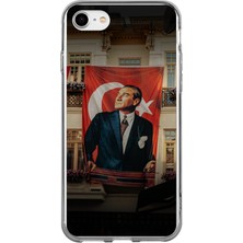 TechTree iPhone 6 - 6s Uyumlu Dev Bayrak Detaylı Atatürk Baskılı Silikon Kılıf