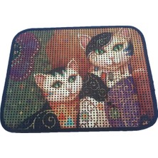Feyza Design Desenli Kedi Tuvalet Önü Paspası, 60X45 Cm, Şık ve Kullanışlı Ürün