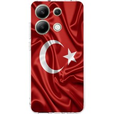 TechTree Redmi Note 13 4g Uyumlu Türk Bayrağı Baskılı Silikon Kılıf