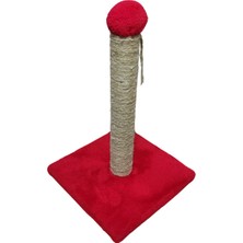 Feyza Design Yumuşak Kırmızı Tırmalama Tahtası, Rahat ve Şık Kedi Aksesuarı