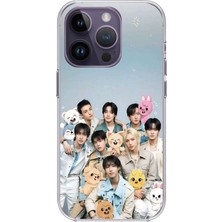 TechTree iPhone 14 Pro Max Uyumlu Tray Kids K-Pop Grubu ve Skzoo Temalı Baskılı Silikon Kılıf