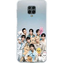 TechTree Redmi Note 9 Pro-9s Uyumlu Tray Kids K-Pop Grubu ve Skzoo Temalı Baskılı Silikon Kılıf