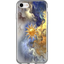 TechTree iPhone 6 - 6s Uyumlu 777 Güneş ve Bulut Tasarım Baskılı Silikon Kılıf