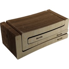 Feyza Design Doğal Kedi Otlu Tırmalama Kartonu 44 Cm, Eğlenceli ve Güvenli Oyun Alanı