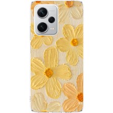 TechTree Redmi Note 12 Pro Plus Uyumlu Güneşin Dokunuşu Sarı Papatya Baskılı Silikon Kılıf