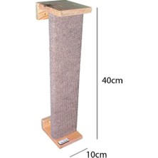 Feyza Design Doğal Ahşap Kedi Tırmalama Direği 40CM, Renk Seçenekleri