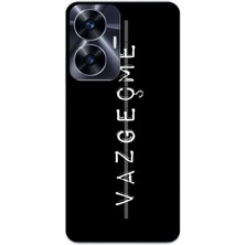 TechTree Realme C55 Uyumlu Vazgeçme Yazılı Baskılı Silikon Kılıf