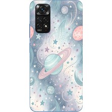 TechTree Redmi Note 11-11S Uyumlu Soft Renkli Gezegenler Baskılı Silikon Kılıf