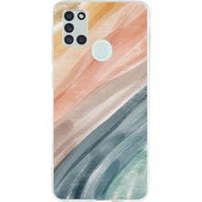 TechTree Samsung Galaxy A21S Uyumlu Modern Renk Paleti Baskılı Silikon Kılıf