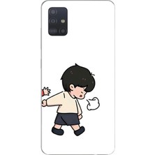 TechTree Samsung Galaxy A51 Uyumlu Zorla Götürülen Sevgili - Çift Kombini Baskılı Silikon Kılıf