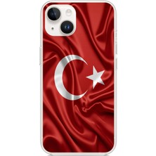 TechTree iPhone 14 Plus Uyumlu Türk Bayrağı Baskılı Silikon Kılıf