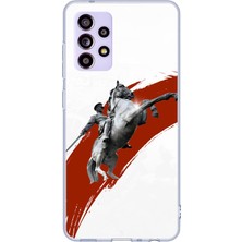 TechTree Samsung Galaxy A32 Uyumlu Şaha Kalkmış At Detaylı Atatürk  Baskılı Silikon Kılıf