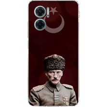 TechTree Redmi Note 11E Uyumlu Ay Yıldız ve Başkomutan Atatürk Baskılı Silikon Kılıf