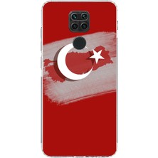 TechTree Redmi Note 9 Uyumlu Türkiye Harita Detaylı Türk Bayrağı Baskılı Silikon Kılıf