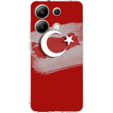 TechTree Redmi Note 13 4g Uyumlu Türkiye Harita Detaylı Türk Bayrağı Baskılı Silikon Kılıf