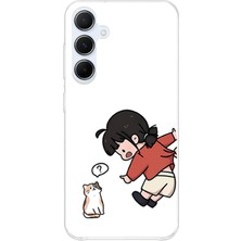 TechTree Samsung Galaxy A55 Uyumlu Zorla Çekiştirilen Sevgili - Çift Kombini Baskılı Silikon Kılıf