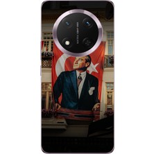 TechTree Honor Magic 7 Lite Uyumlu Dev Bayrak Detaylı Atatürk Baskılı Silikon Kılıf